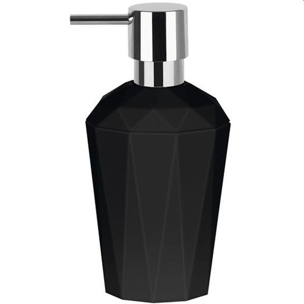 Distributore di sapone Spirella CRYSTAL PP nero 260ml Immagine del prodotto 
