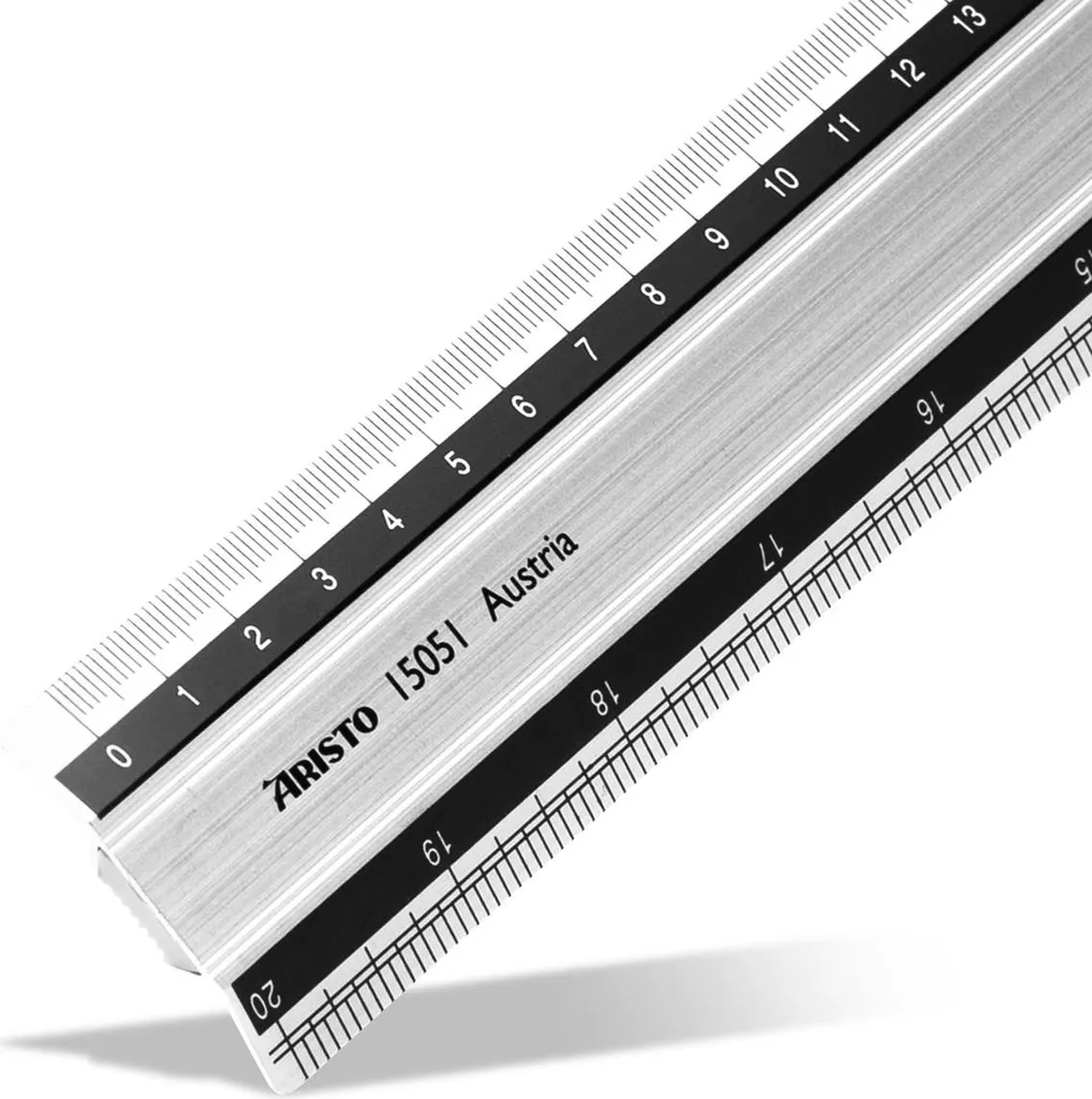 Règle en aluminium Aristo 50 cm graduée pour traçage précis