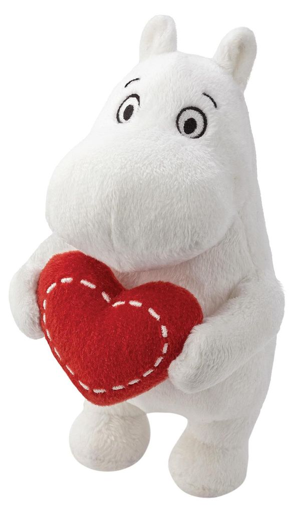 MOOMIN 61554 Moomin peluche con cuore 16,5 cm Immagine del prodotto 
