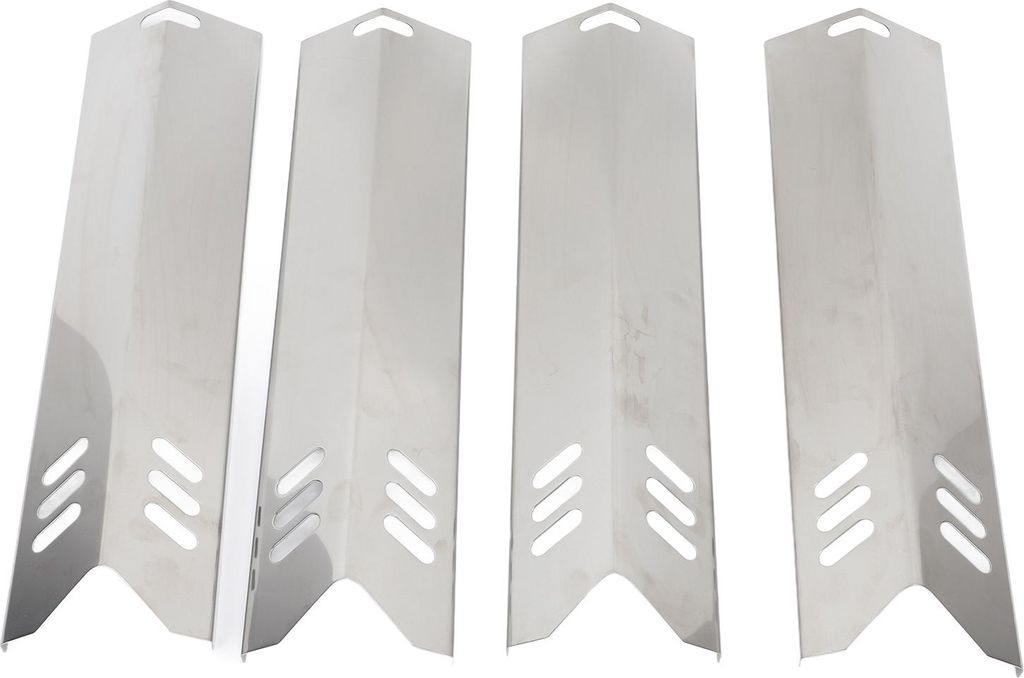 4 PCs Einstellbare Grillwärmeplatten Schild Edelstahl -Ofen -Brenner Deckt BBQ Gas Deflex -Zelt ab