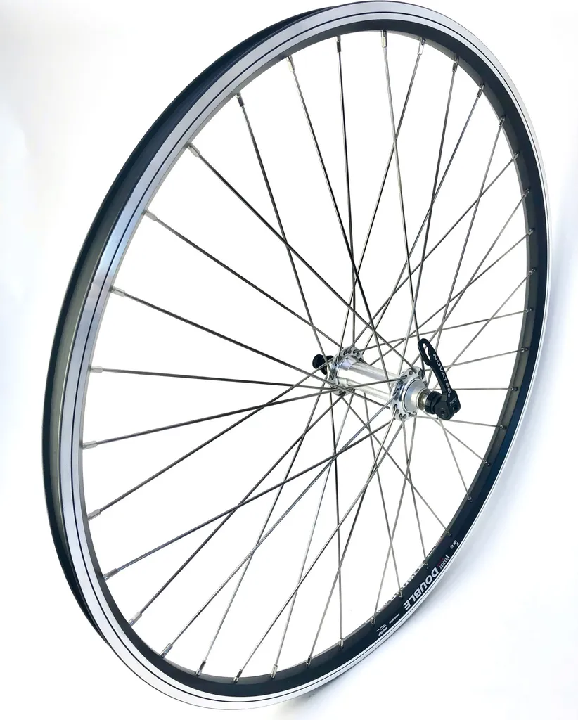 Roue avant 26 pouces jante aluminium 25,4 mm noir mat avec flancs freinage