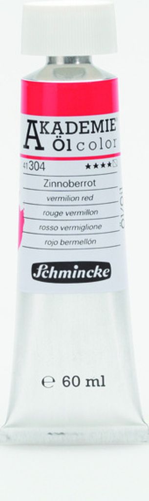 Schmincke 60ml AKADEMIE Öl color Zinnoberrot Öl 41 304 011 Produktbild 