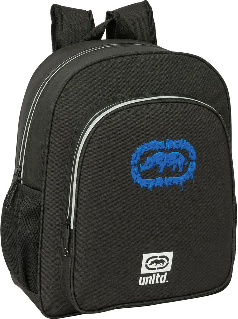 Sac à dos d'école noir robuste et compact pour le collège et lycée