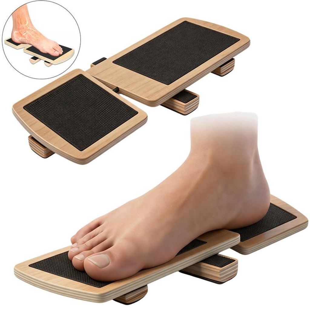 Balance Board Holz Fußtrainer Knöchel Trainer Rutschfest Produktbild 