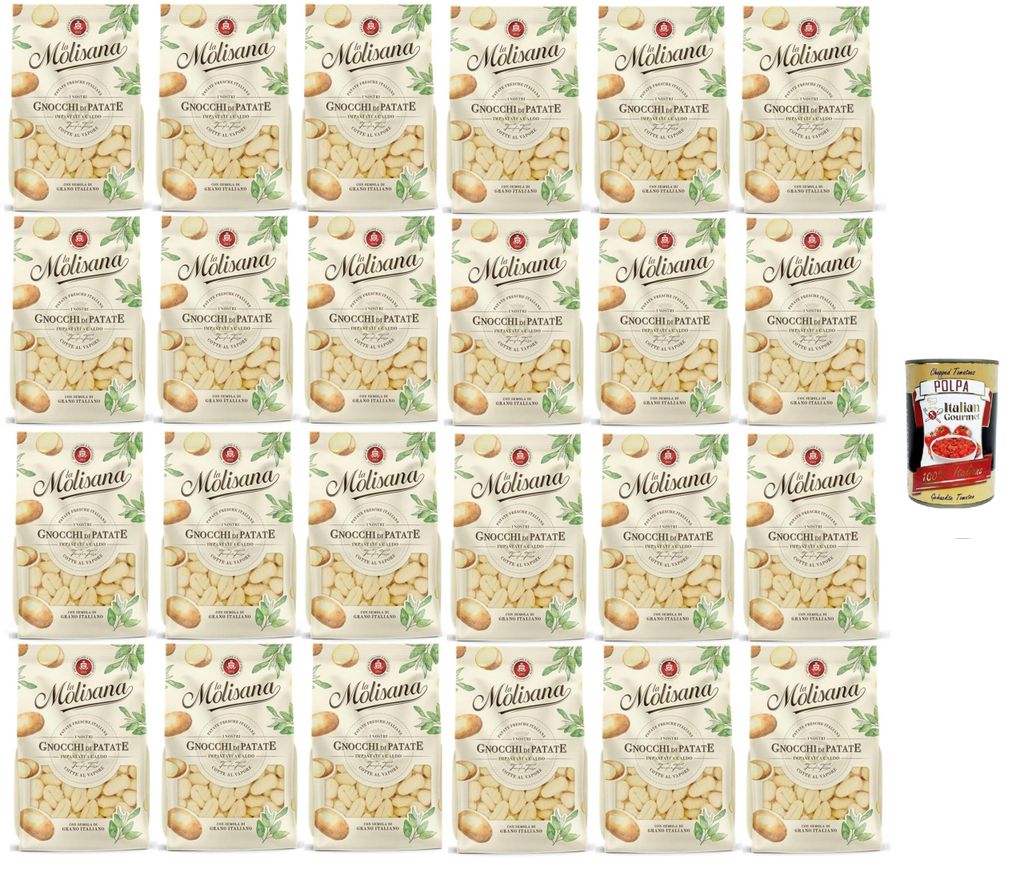 La Molisana Gnocchi di Patate – Frische Kartoffelgnocchi aus italienischem Hartweizengrieß, heiß geknetet & dampfgegart – 24x500 g+ Italian G...