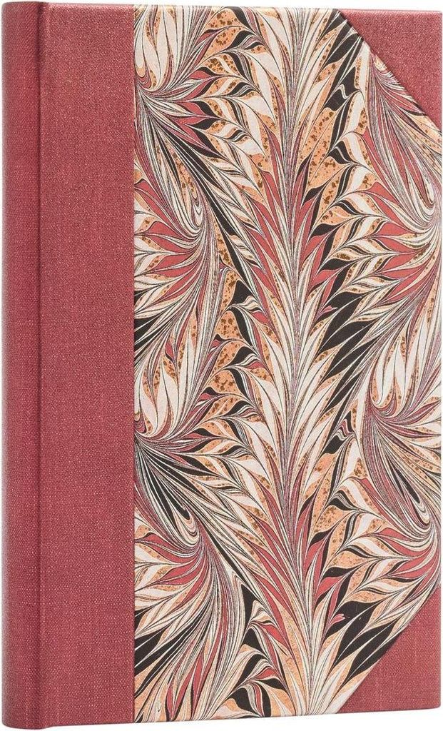 Paperblanks Rubedo Cockerell Marbled Paper Hardcover Mini Lined Elastic Band Closure 176 Pg 85 GSM