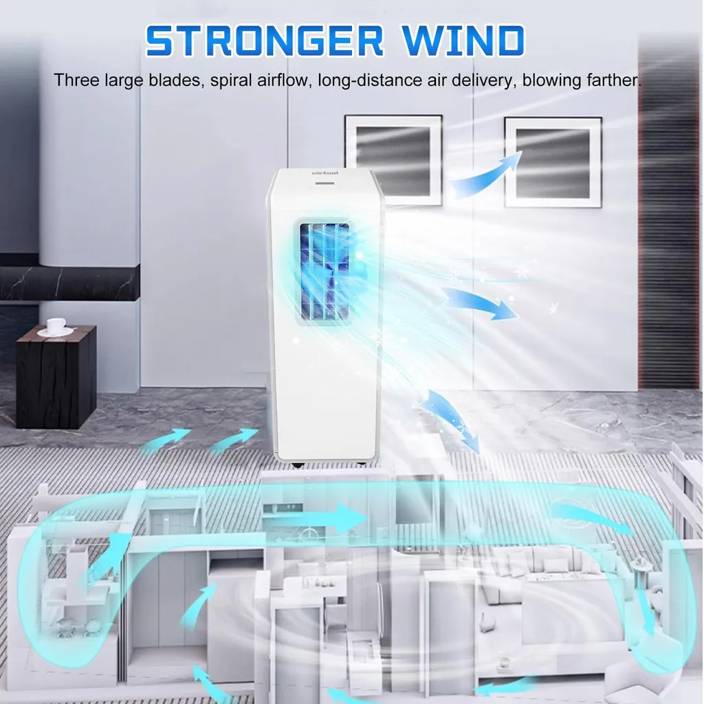 Climatiseur portable compact 1800 BTU - Victool - Idéal intérieur extérieur - 3