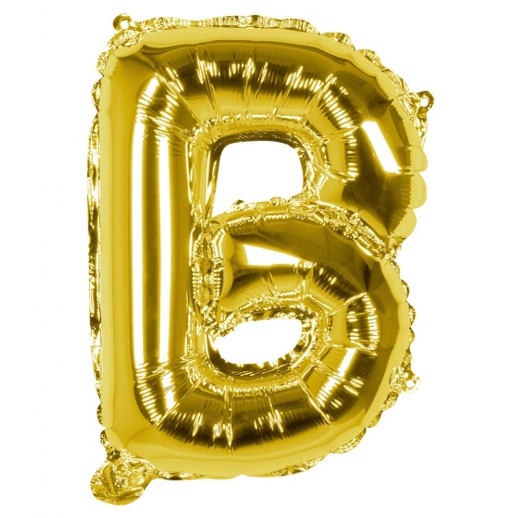 folienballon Buchstabe B 36 cm gold