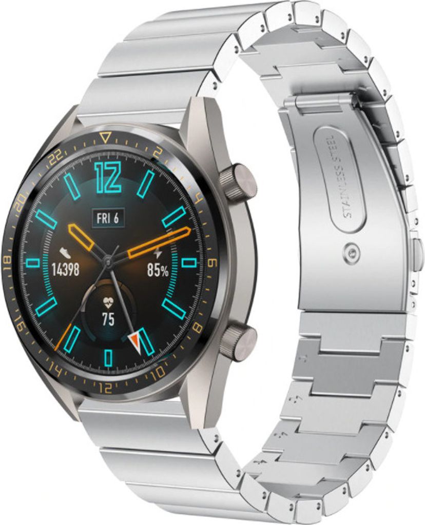 Strap-it Huawei Watch GT 2 Armband Metall (Silber)