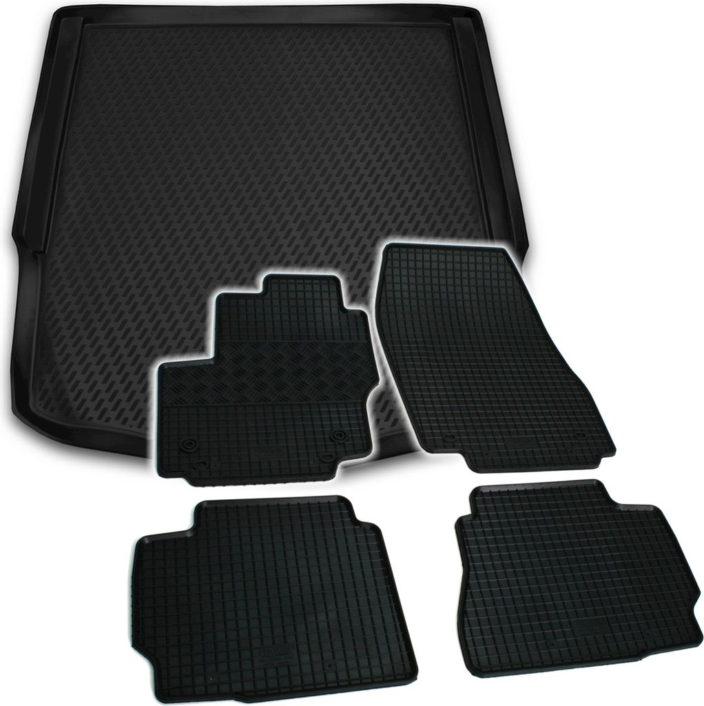 Gummi Kofferraumwanne + Fußmatten Set für Ford Mondeo MK4 BA7, Bj. 3/2007-8/2014
