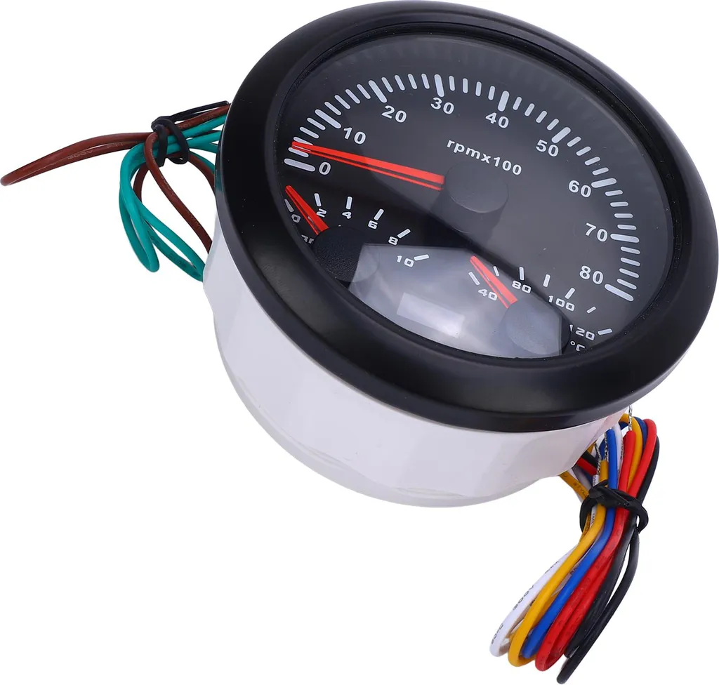 Compte-tours numérique multifonction 85 mm avec pression huile et eau - 3
