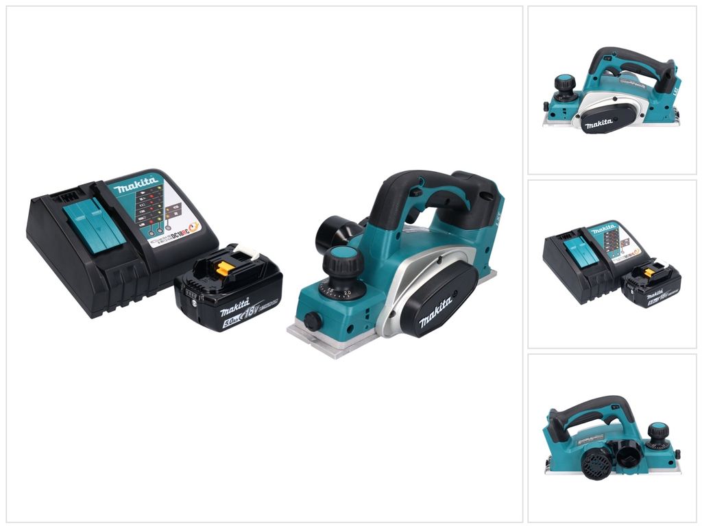 Akumulátorový hoblík Makita DKP 180 RT1 18 V 82 mm + 1x Obrázok produktu 