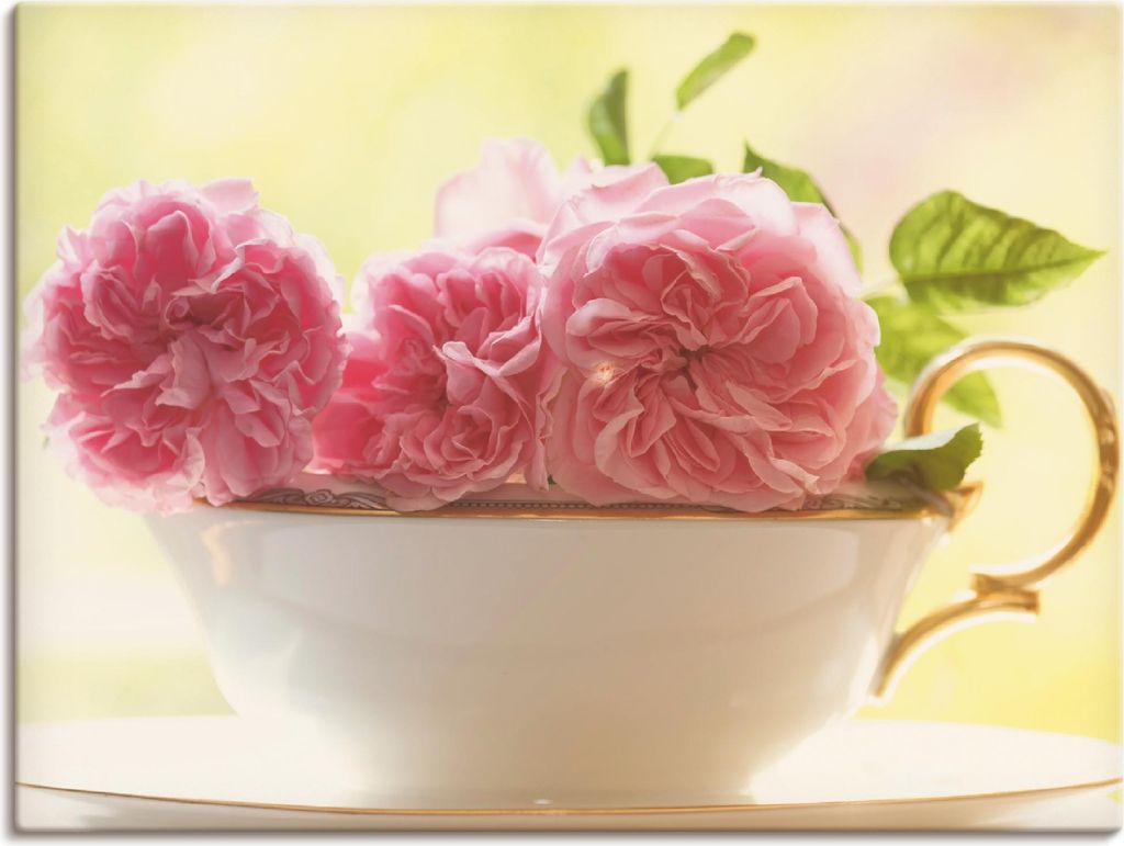 ARTland Leinwandbild Vintage Rosen Größe: 40x30 cm