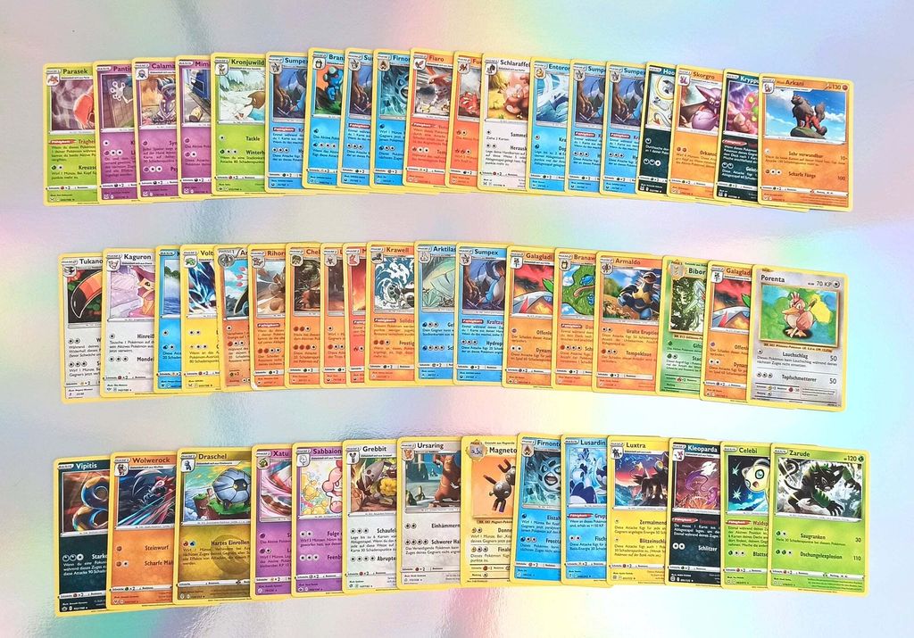 50 seltene Stern Pokémon-Karten RARE - Deutsch - Sortiert und zufällig gemischt