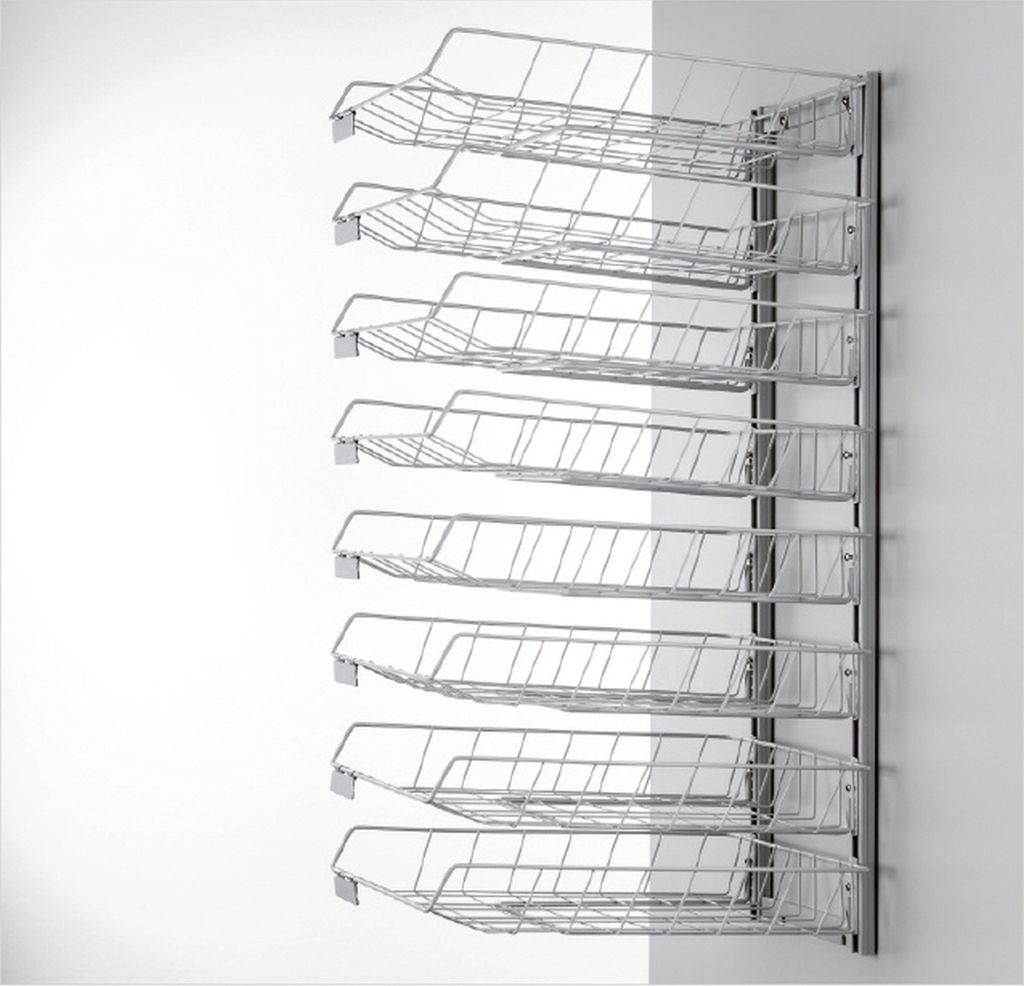 Wandsortieranlage Sorter 1008 8 Körbe silbergrau