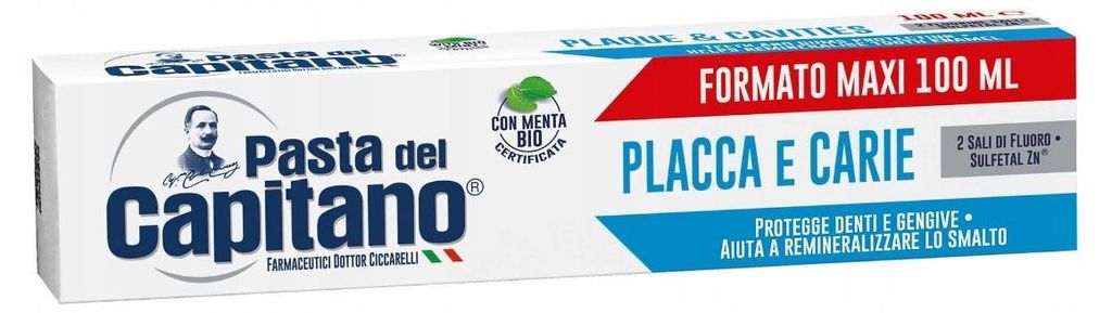 PASTA DEL CAPITANO Plaque & Cavities Zahnpasta 100 ml Produktbild 