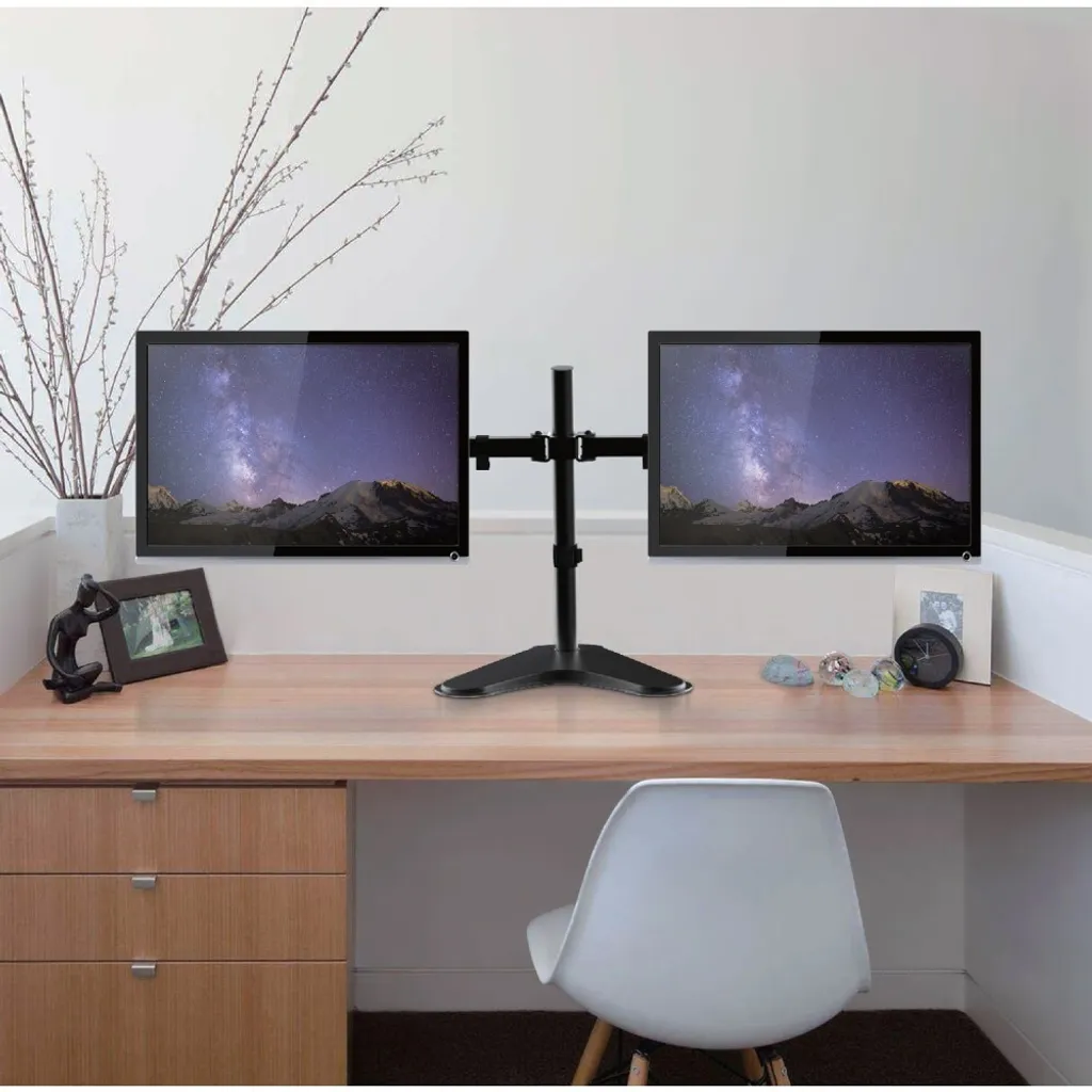 Support Écran Double Articulé et Orientable 13-32" Techly avec Socle