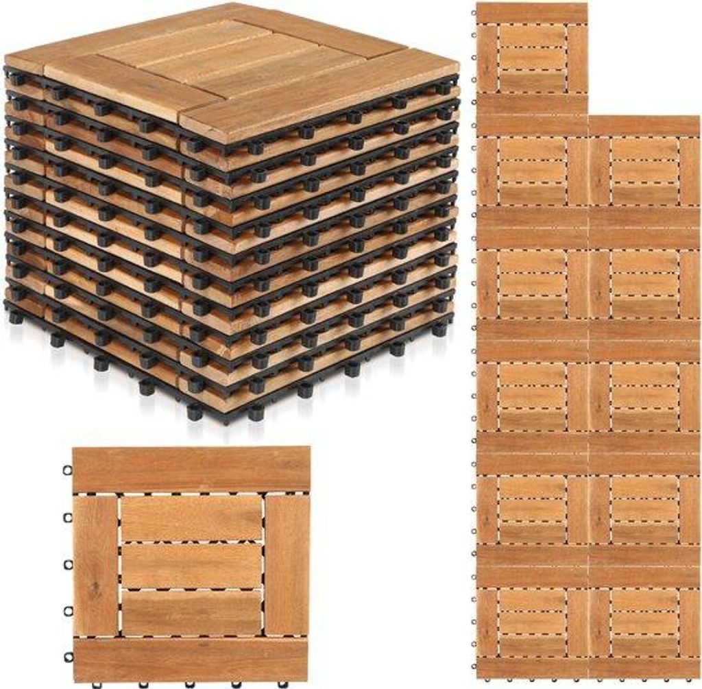 77 Stuks Terrastegels aus Composit Prime Oak Balkontegel, Onderhoudsfrei, einfache und schnelle Montage