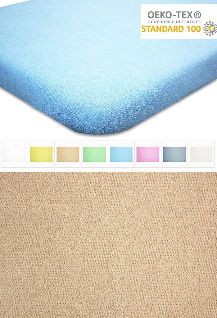 Spannbettlaken Wasserdicht 80x160cm BEIGE Kinderbett Inkontinenz Matratzenschoner Matratzenschutz