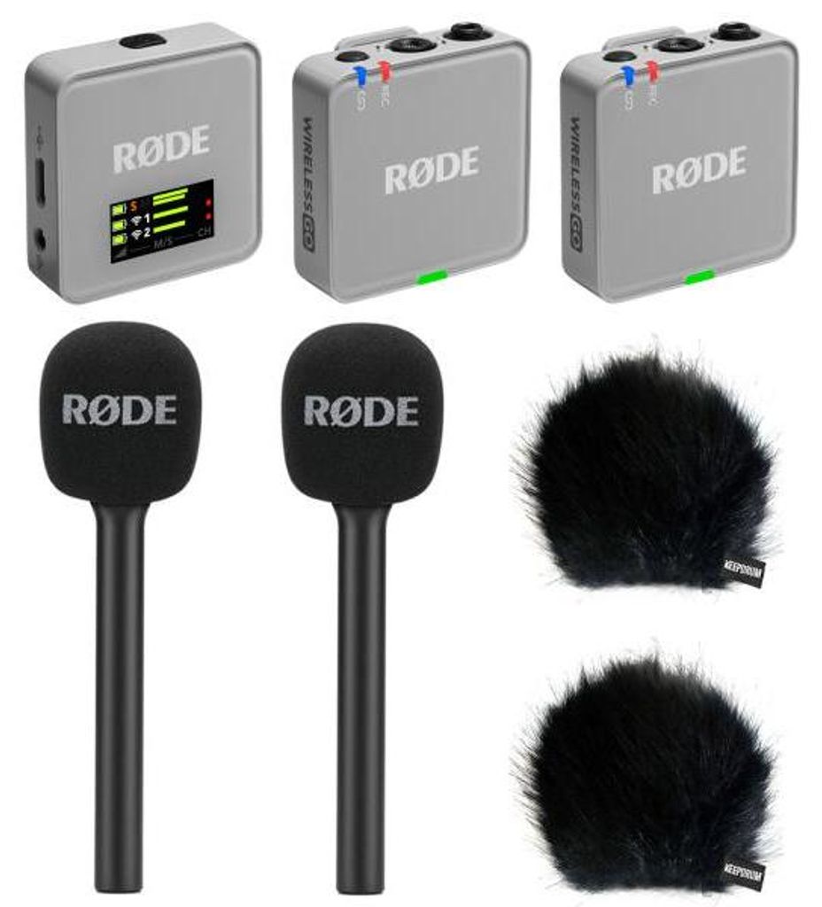 Rode Mikrofon-Funksystem Wireless GO Gen 3 Grau Interview Set 2 BK
