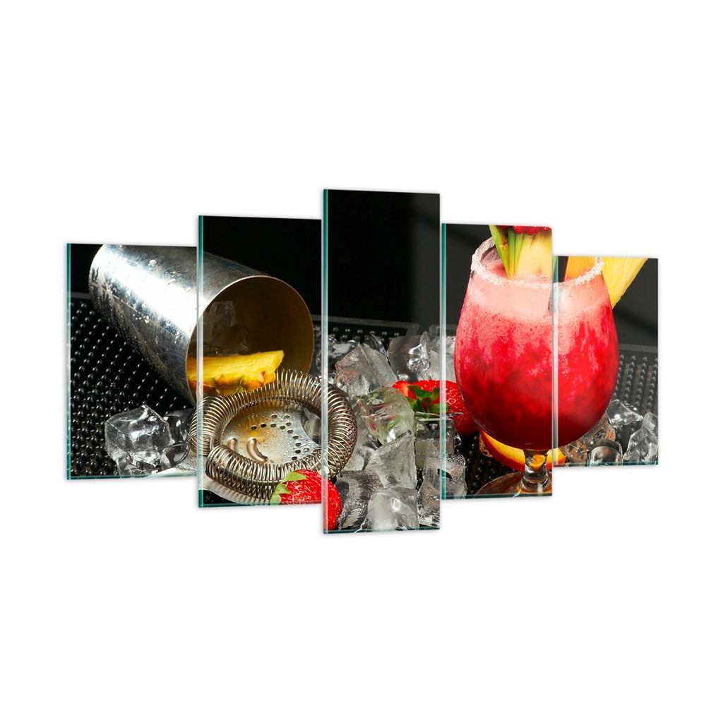 Bilder auf glas - Alkohol aperitif cocktail getränk - 160x85cm - Glasbilder - Wandbilder - Kunstdruck - Wanddekoration aus Glas - Glas Bilder - Wa...