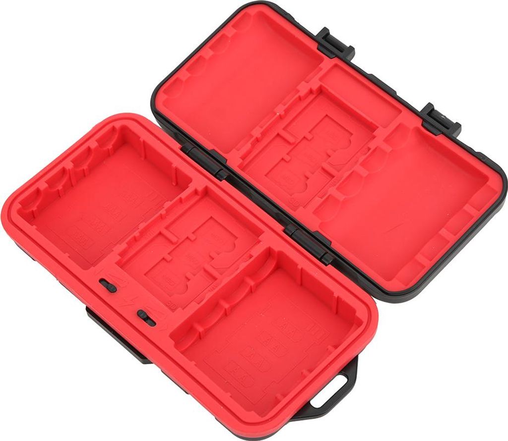Fallfeste, wasserdichte Kamera-Akku-Speicherkarten-Aufbewahrungsbox für NP FW50 FZ100 LP E6 E8 EN EL15