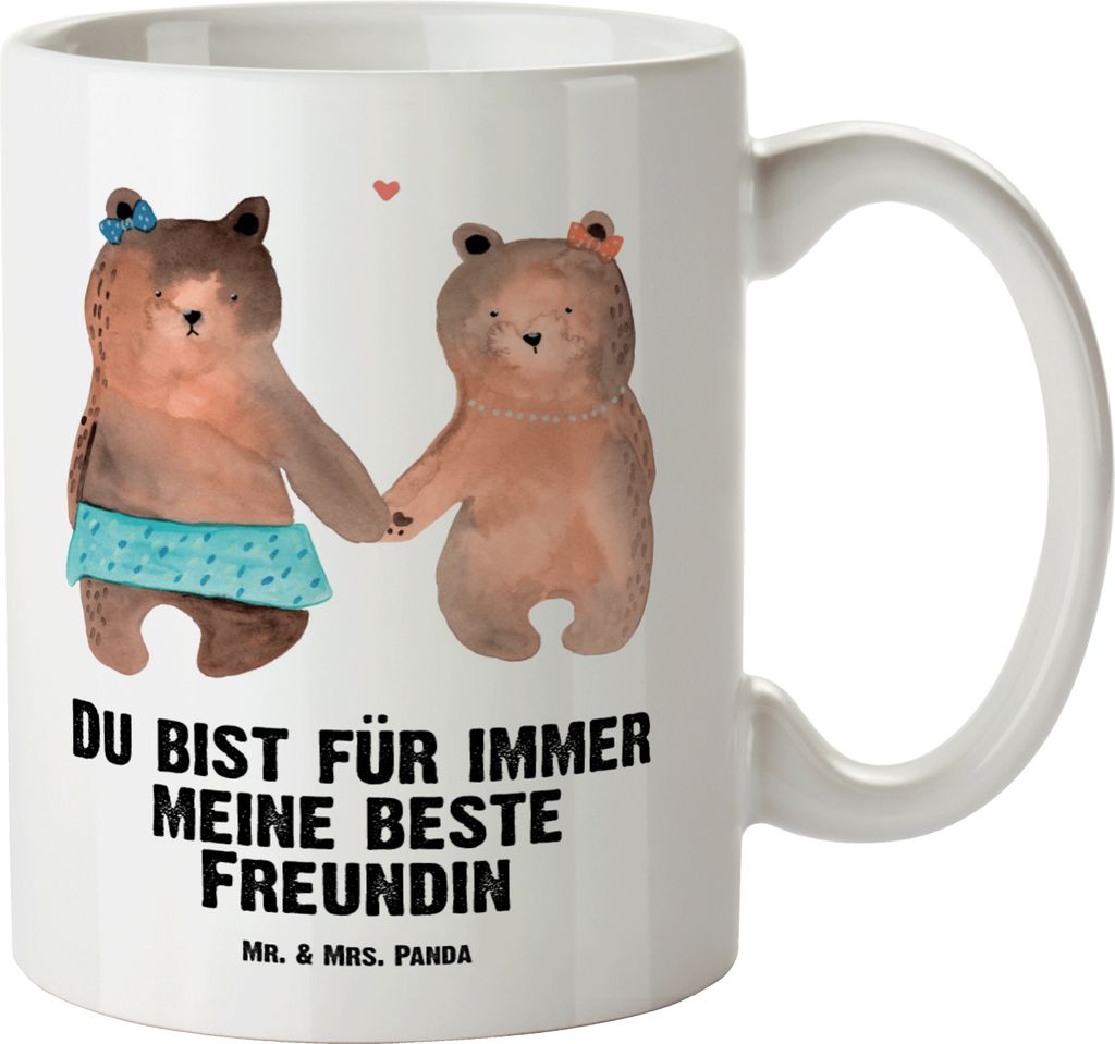 Mr. & Mrs. Panda weisse tasse Bär Freundin - Weiß - Geschenk, steingut, großer kaffeepott, Pott, Beste Freund Liebe Liebesbeweis Verliebt Kumpel...