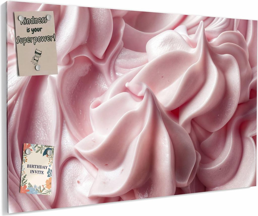 Magnettafel 60x40cm magnetisch & beschreibbar Metall-Board - Zartes Schaumcreme