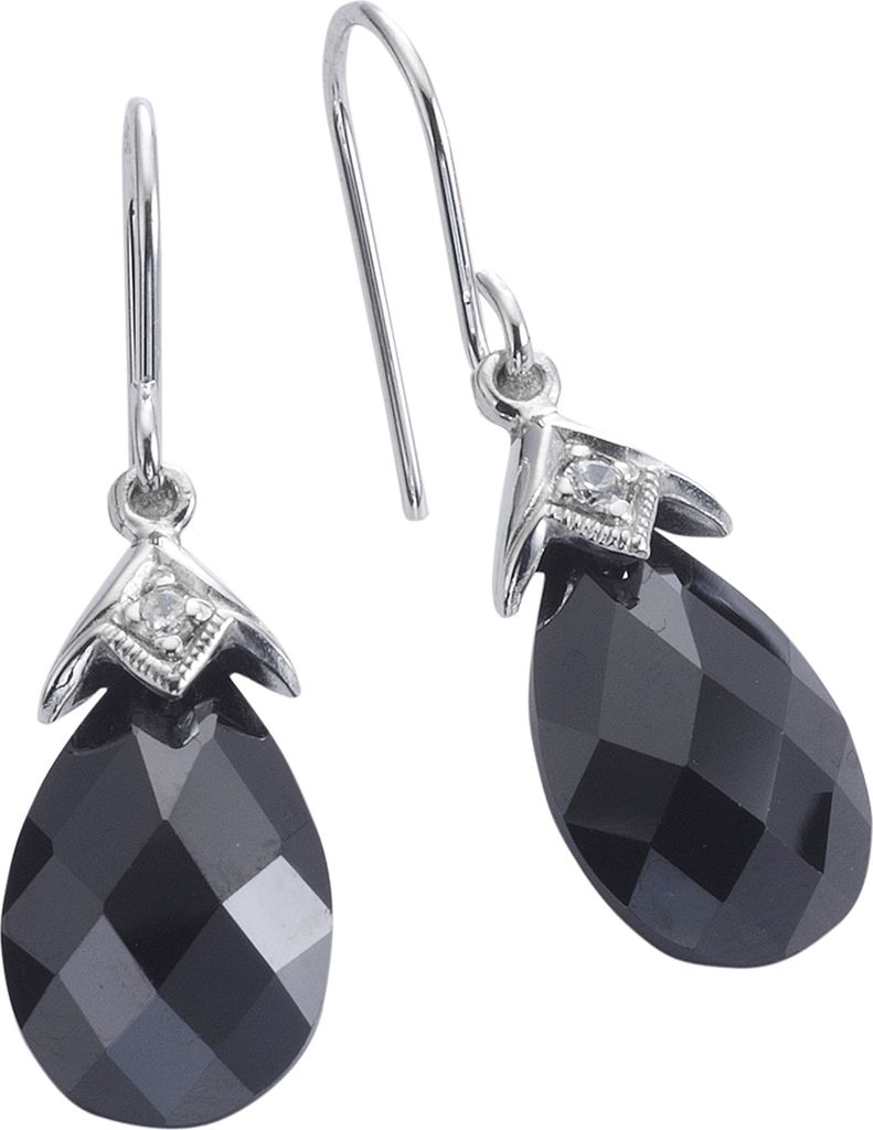 Celesta Silber Ohrringe 925/- Sterling Silber 3,2cm weiß Produktbild 