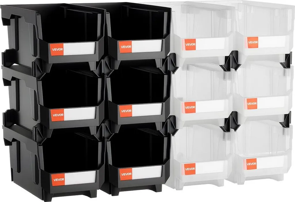 Bacs de Rangement Plastique pour l'Organisation du Garage et Atelier