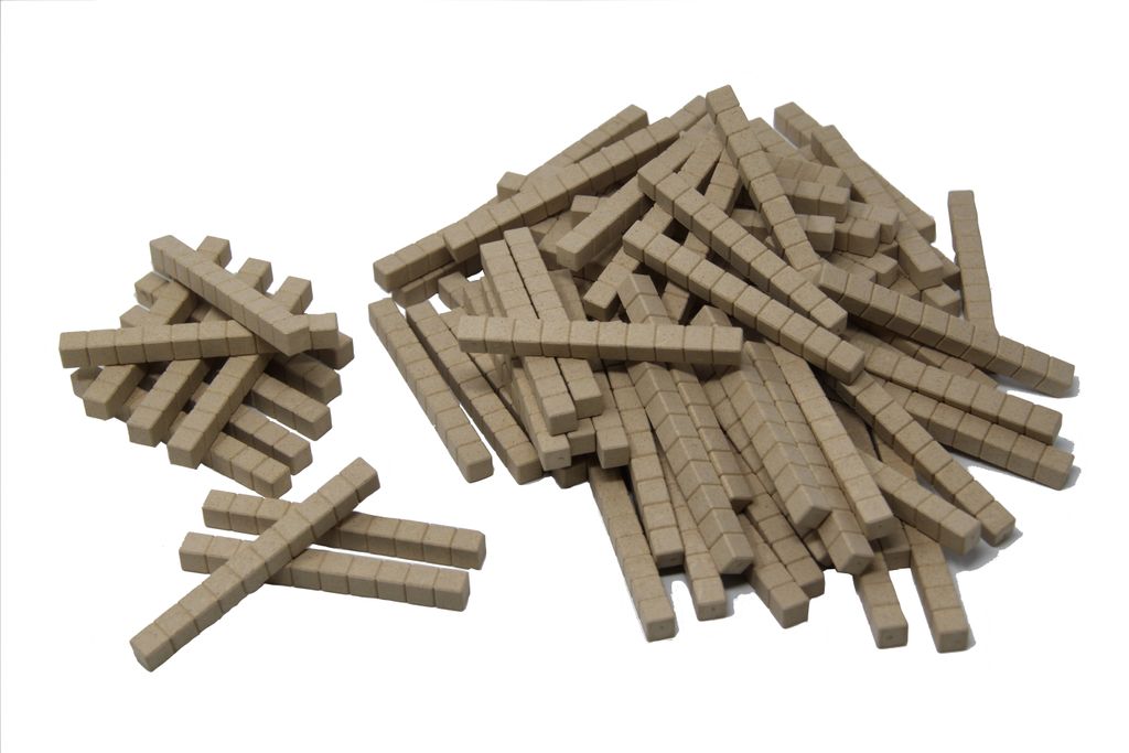 Dienes Zehnerstäbe naturfarben (100 Stück)