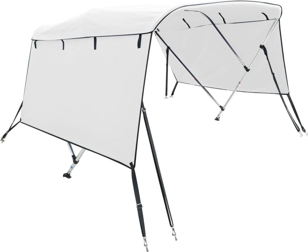 vidaXL 3-Bow Bimini-Top mit Seitenteilen 183x(170-182)x137 cm