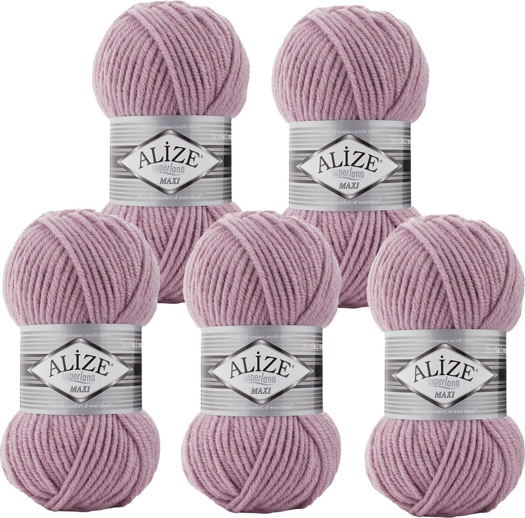 500g Strickgarn Strickwolle Alize Superlana Maxi 25% Wolle, Farbwahl