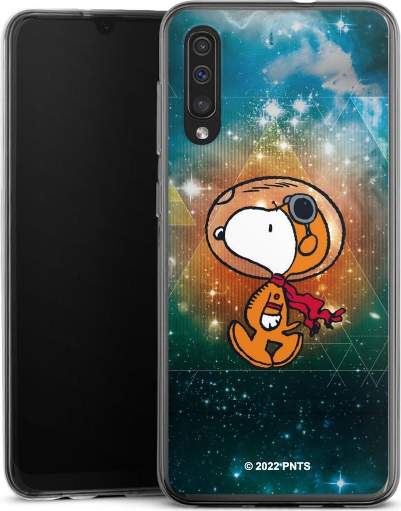 DeinDesign Handyhülle für Samsung Galaxy A30s Silikon Hülle Case Smartphone Schutzhülle Astronaut Offizielles Lizenzprodukt Snoopy