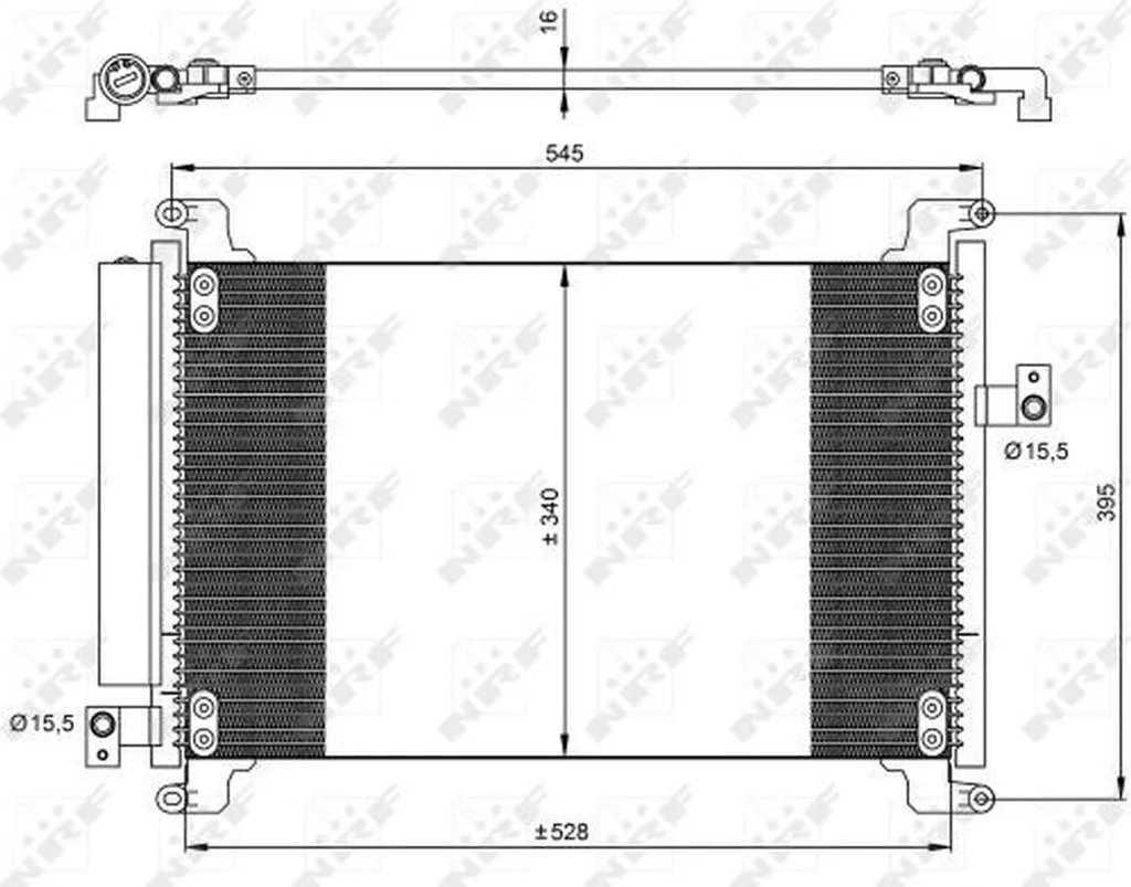 NRF 35941 Condenseur robuste avec ailettes de refroidissement haute