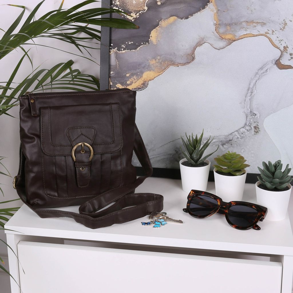 Schokoladenbraune Briefträgertasche Damentasche