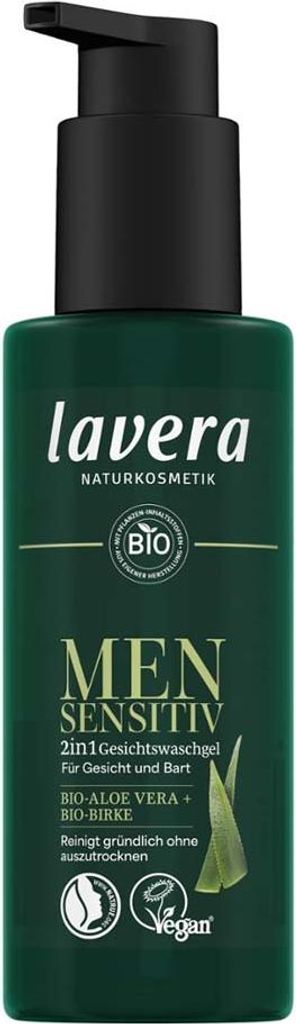 LAVERA MEN SENSITIV Gesichts- und Bartwaschgel mit Bio-Aloe und Bio-Birke