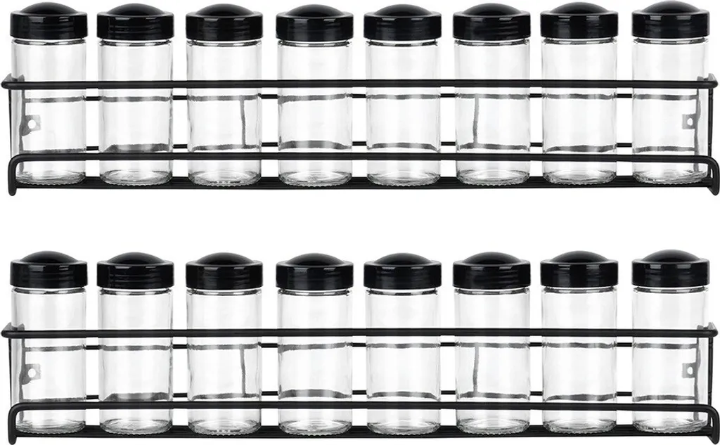 Organizer Spezie Vilde 18 Pezzi - Scaffale Metallo da Parete - 4