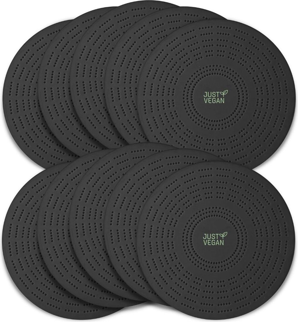 Just Vegan Pfannen-Spritzschutz Ersatzfilter 10 Stück - 30 cm - mit Kohlefilter