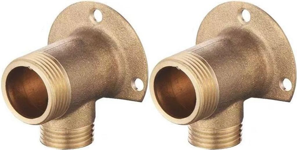 INF Messing Duscharmatur Adapter - Aufputzmontage mit Schrauben, 2er Set