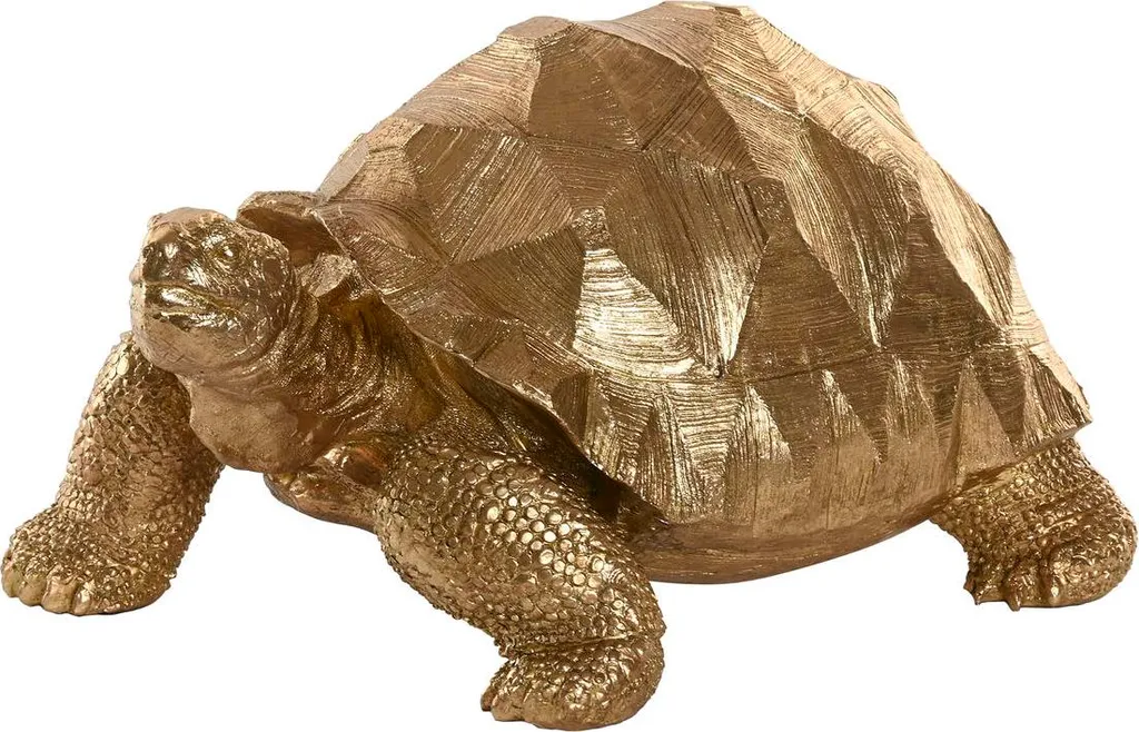 Décoration de Salon Tortue Dorée XL - Idéal pour Buffet ou Console