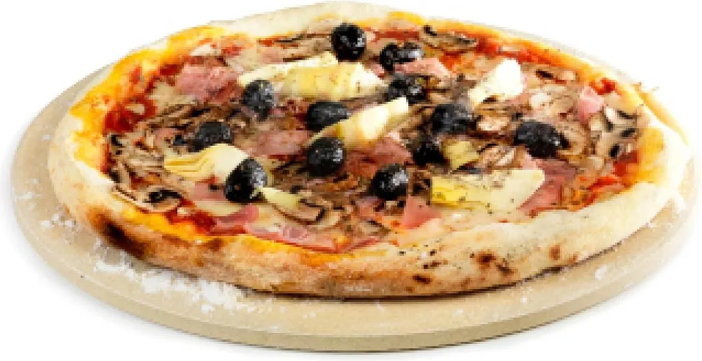 Plaque de cuisson réfractaire 36 cm terre cuite pour pizzas au gril gaz