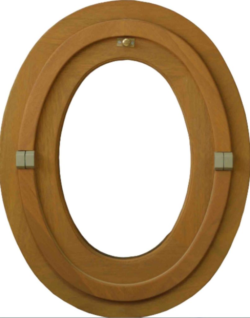 Oeil De Boeuf Bois Ovale H65 x L50 cm Côte Tableau Image du produit 