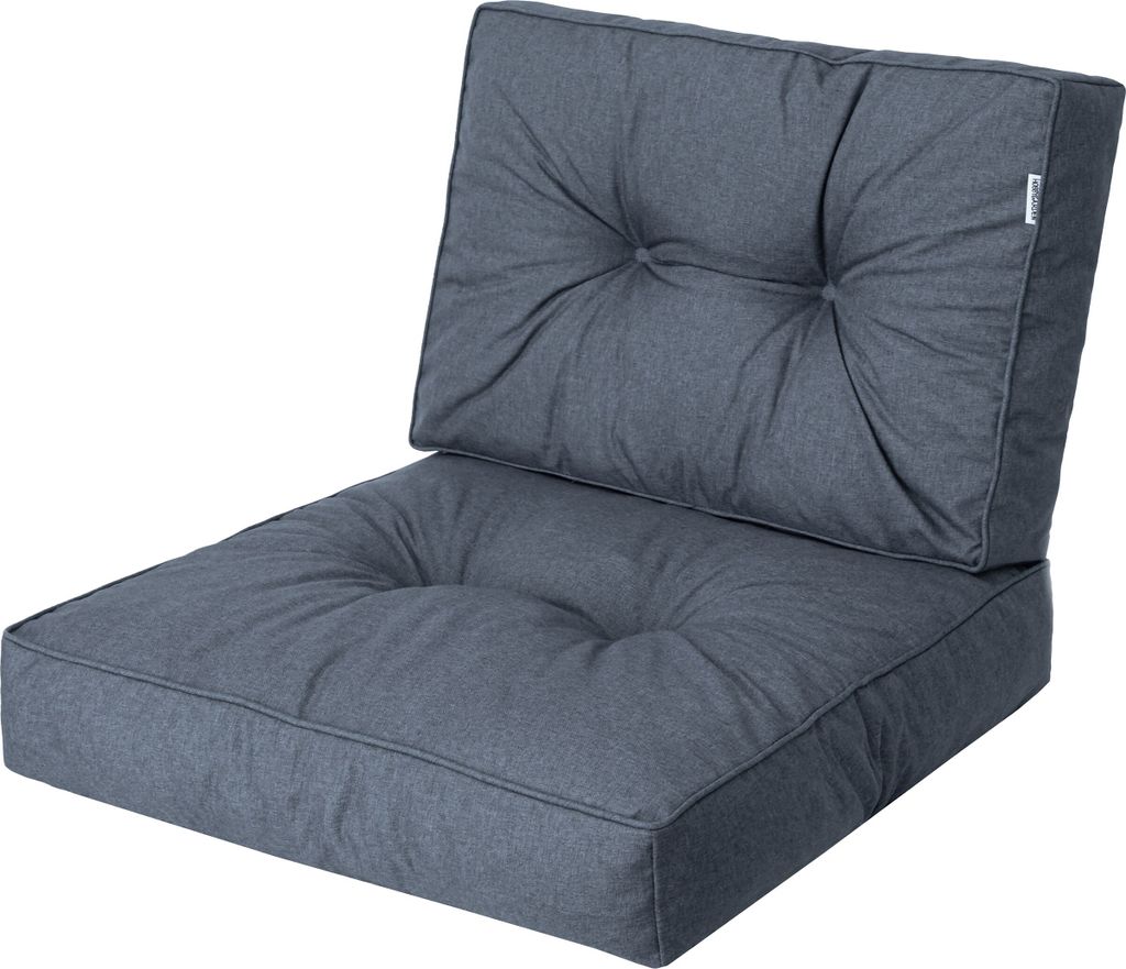 PillowPrim, Palettenkissen, Stulhkissen, Rattansessel, Outdoor, Auflage, Sitzkissen, Stuhlkissen, Rattanmöbel, Marineblau, 60 x 60 cm