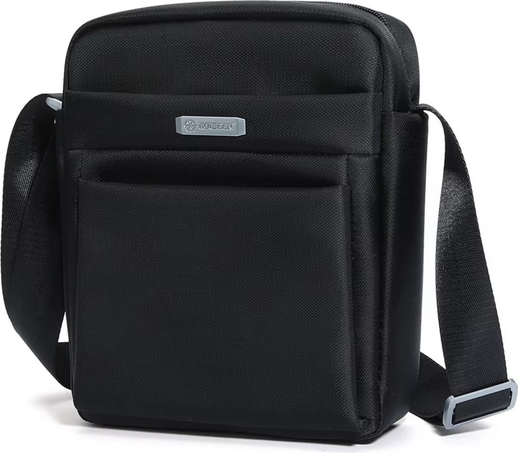 Herren Crossbody Tasche Boiseen Ademar - Stilvolle Schwarz Nylon Tasche KP35743
