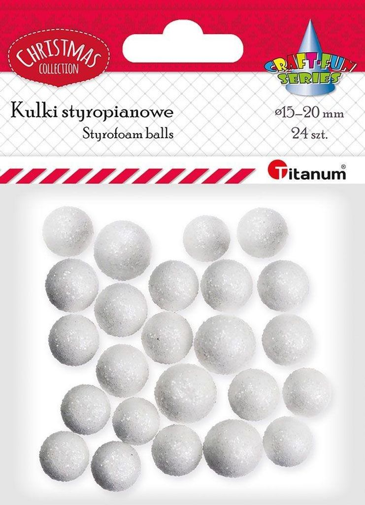 Weiße Polystyrol-Kristallkugeln 1,5-2 cm Titanum