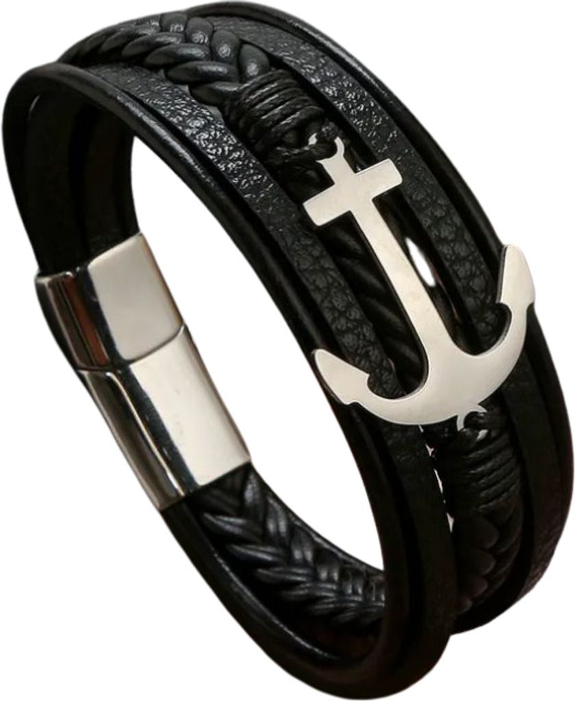 Armband Francisco - schwarz, Umfang des Armbands: 21,5