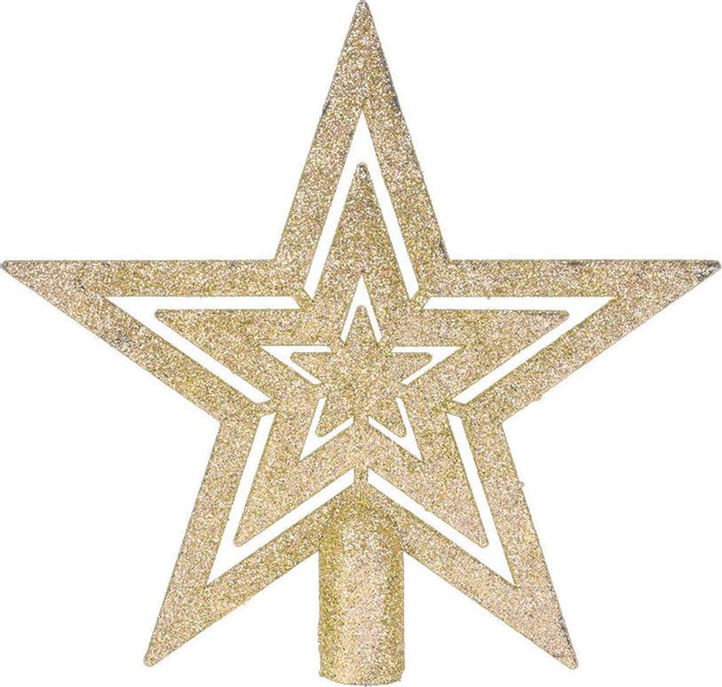 Pizzo stella albero di Natale 18 cm oro - chiuso - Pizzo Immagine del prodotto 