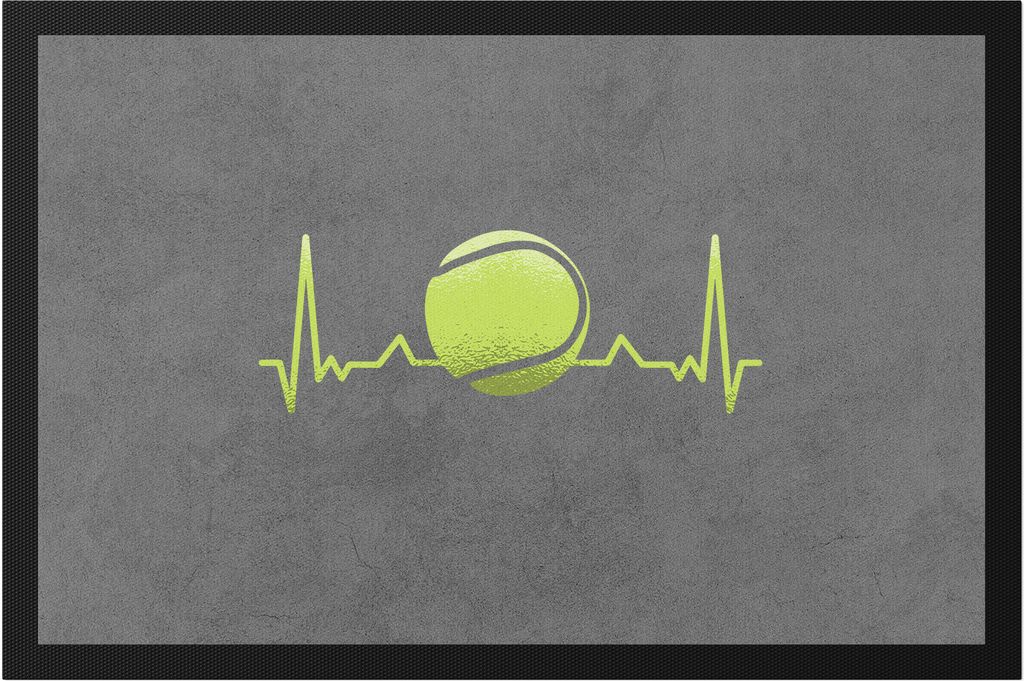 Tennisball Fussmatte Tennisschläger Spieler Spiel Spielball Sport Freizeit Hobbie Tennisplatz Tennis Schläger