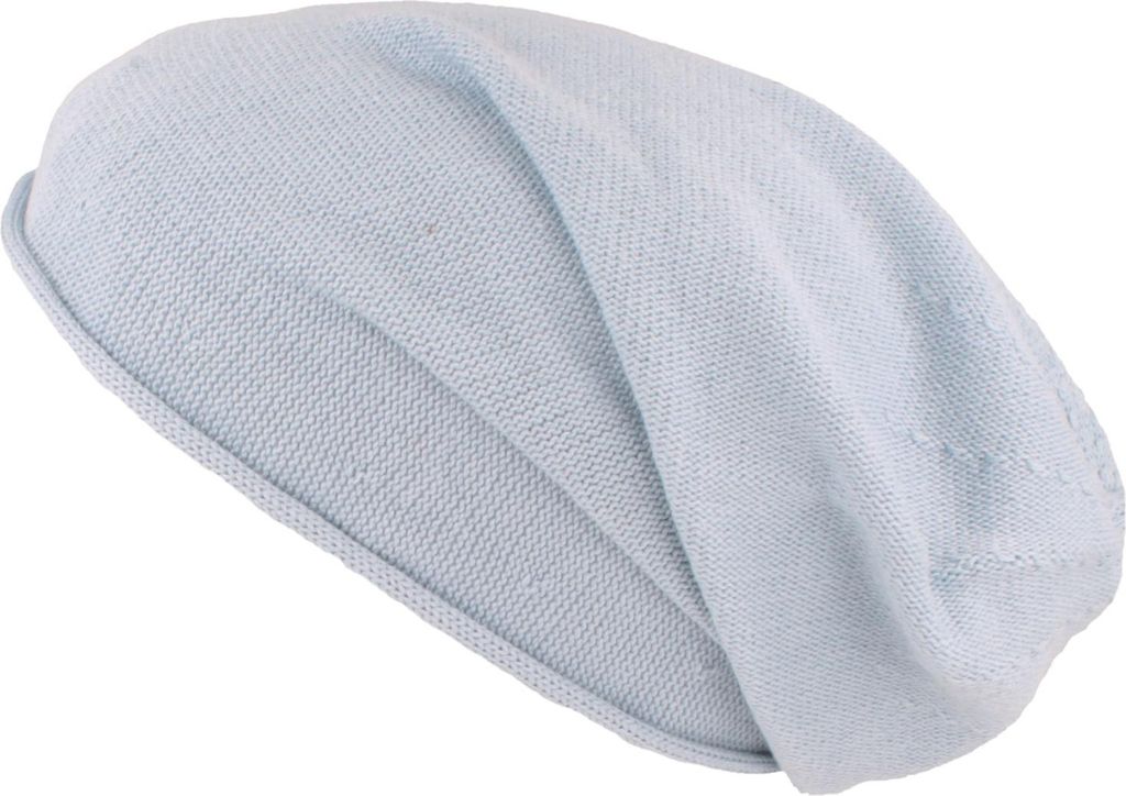 Kopka unifarbene Beanie aus 100% Baumwolle, blau, Gr. Einheitsgröße